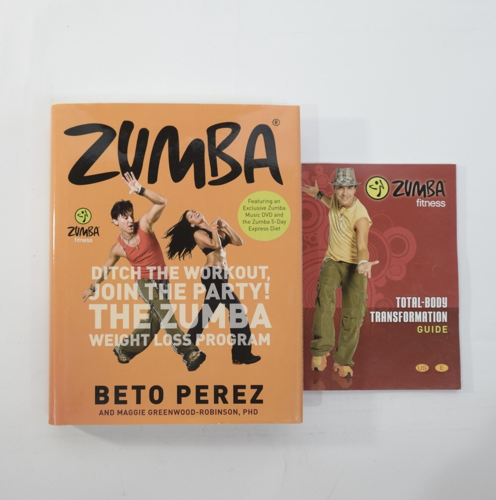 Zumba Fitness Book DVD Lot Beto Perez Weight Loss Program Transformation Guide